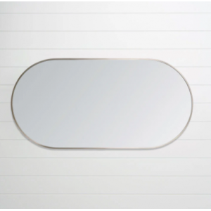 Devo Brushed Nickel Framed Oval Mirror 1200 * 750